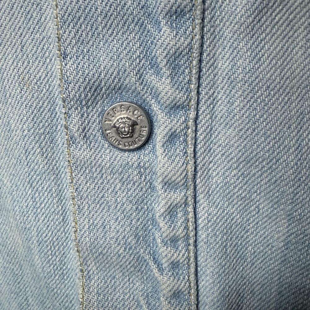 VERSACE‎ JEANS COUTURE Star Studded Vintage Denim Vest Italy Size Small - Picture 9 of 14